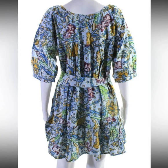 Suzi Kondi $325 NWT Coastal Batik Vari Ruffle Dress Paradeisos Batik Size XS - Picture 7 of 13
